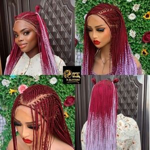 AFRICAN BRAIDED WIG ON 13X6 LACE CLOSURE